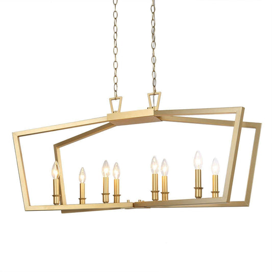 Falkowitz 8-Light Oversized Gold Chandelier