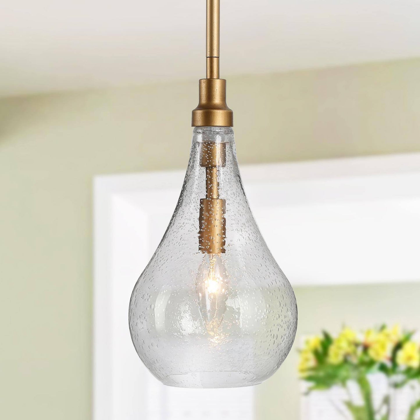 Tethysia 1-Light Mini Gold Modern Pendant Light Fixtures