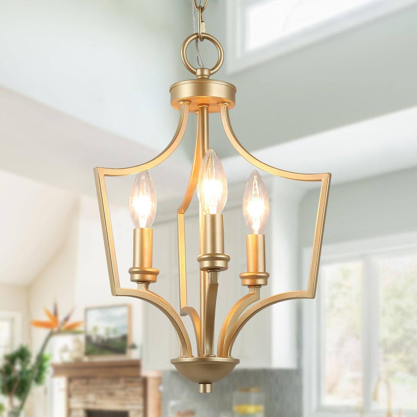 Raglunov 3-Light Mini Gold Chandelier