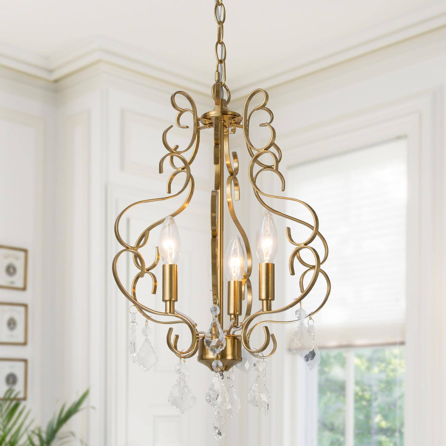 Swarthout 3-Light Mini Brass Chandelier