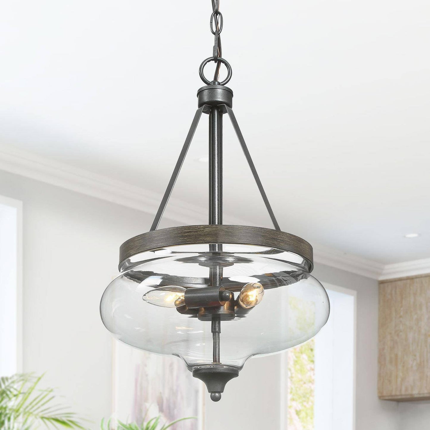 Anasipia 3-Light Mini Wood Chandelier