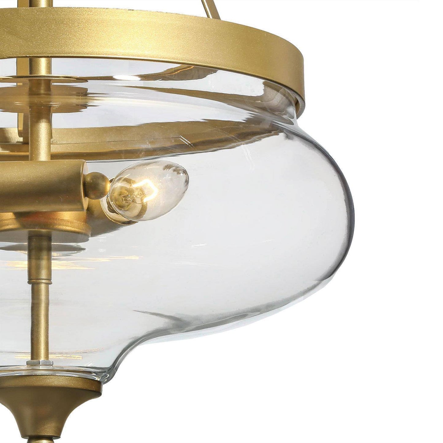 Tethysia 3-Light Mini Gold Chandelier