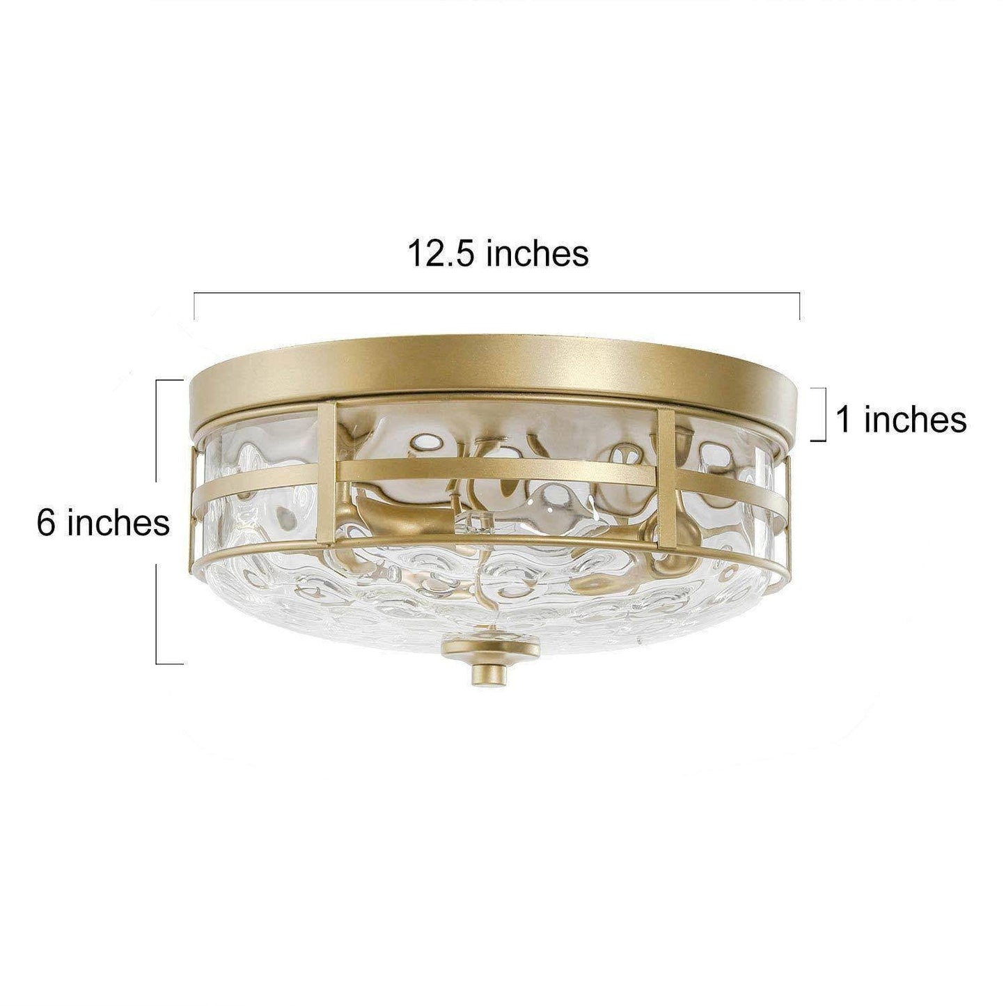 Anasipia 3-Light Mini Gold Flush-Mount Light