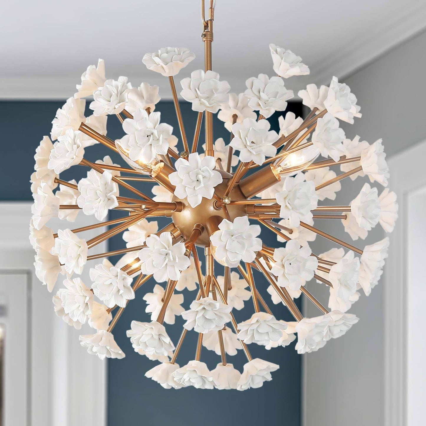 Arianiser 6-Light Small Gold Chandelier