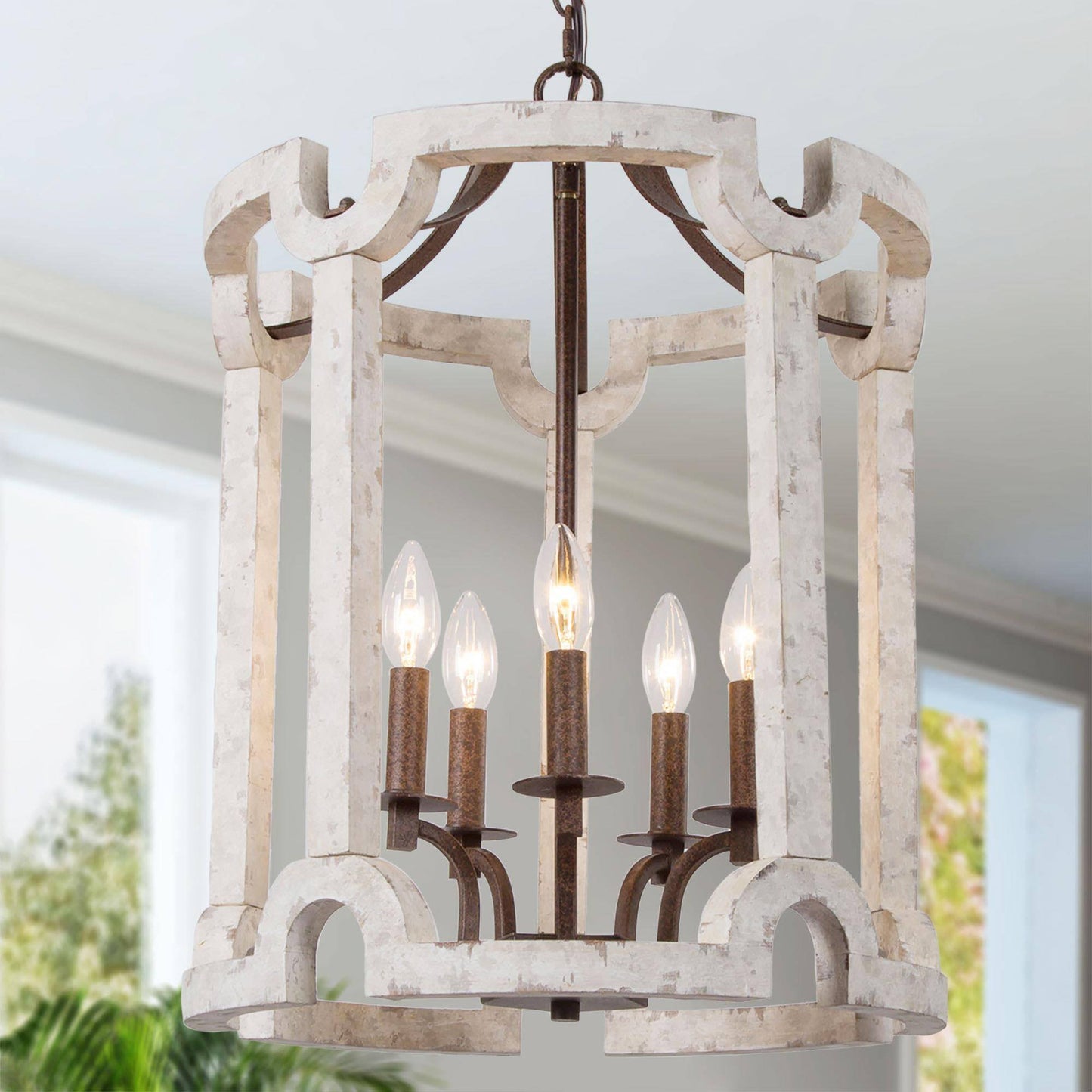 Estournel 5-Light Small White Chandelier