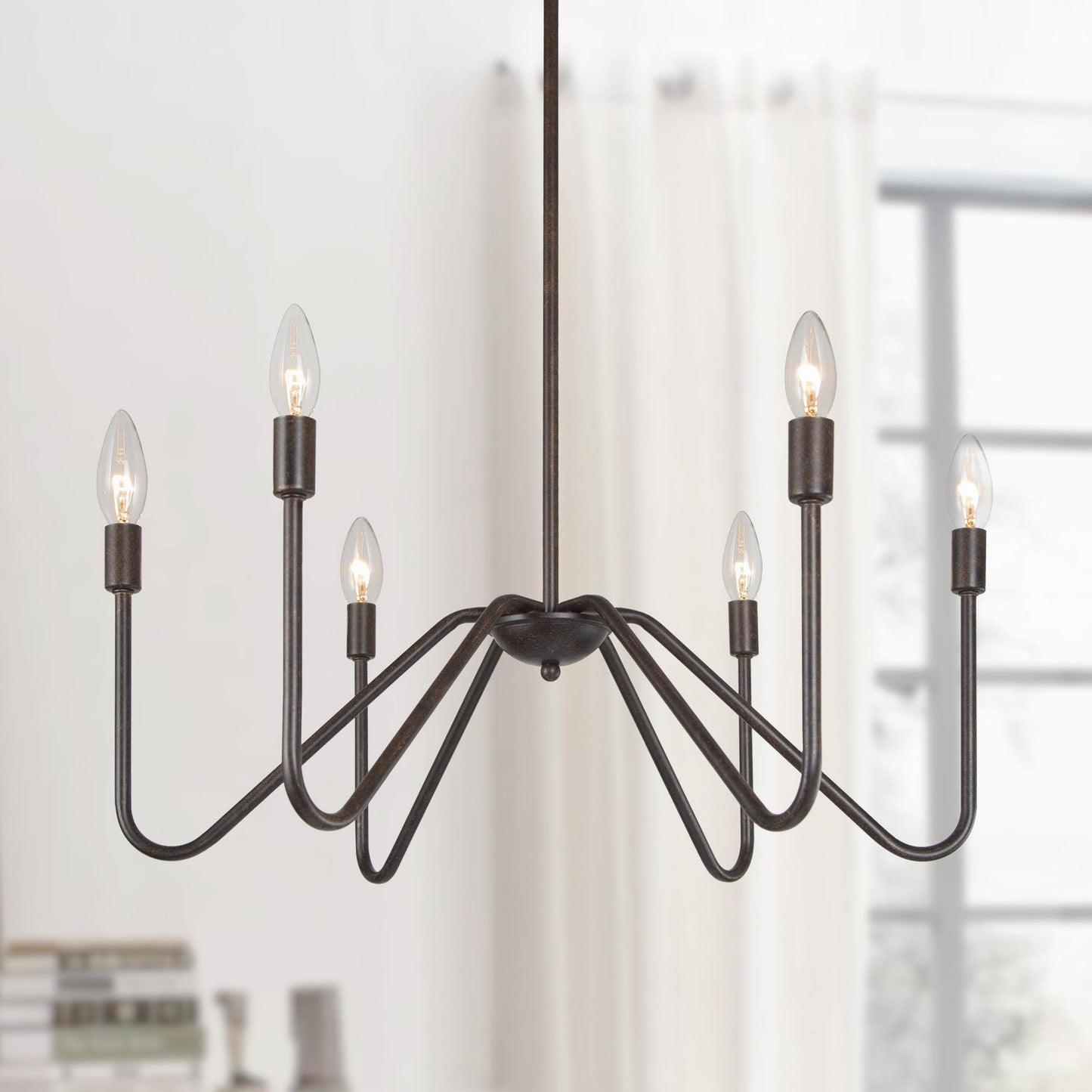 Anasipia 6-Light Medium Brown Chandelier