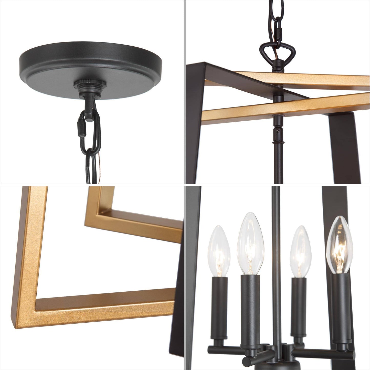 Dendrophylax 4-Light Small Black Chandelier