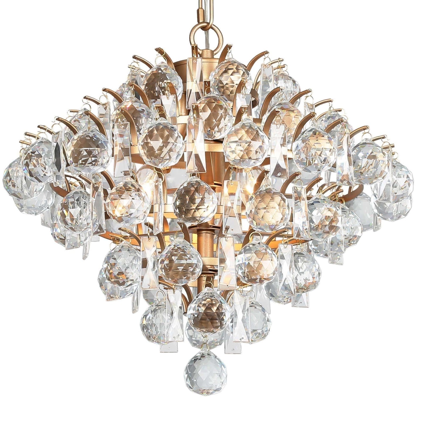 Limerence 3-Light Small Gold Crystal Chandelier