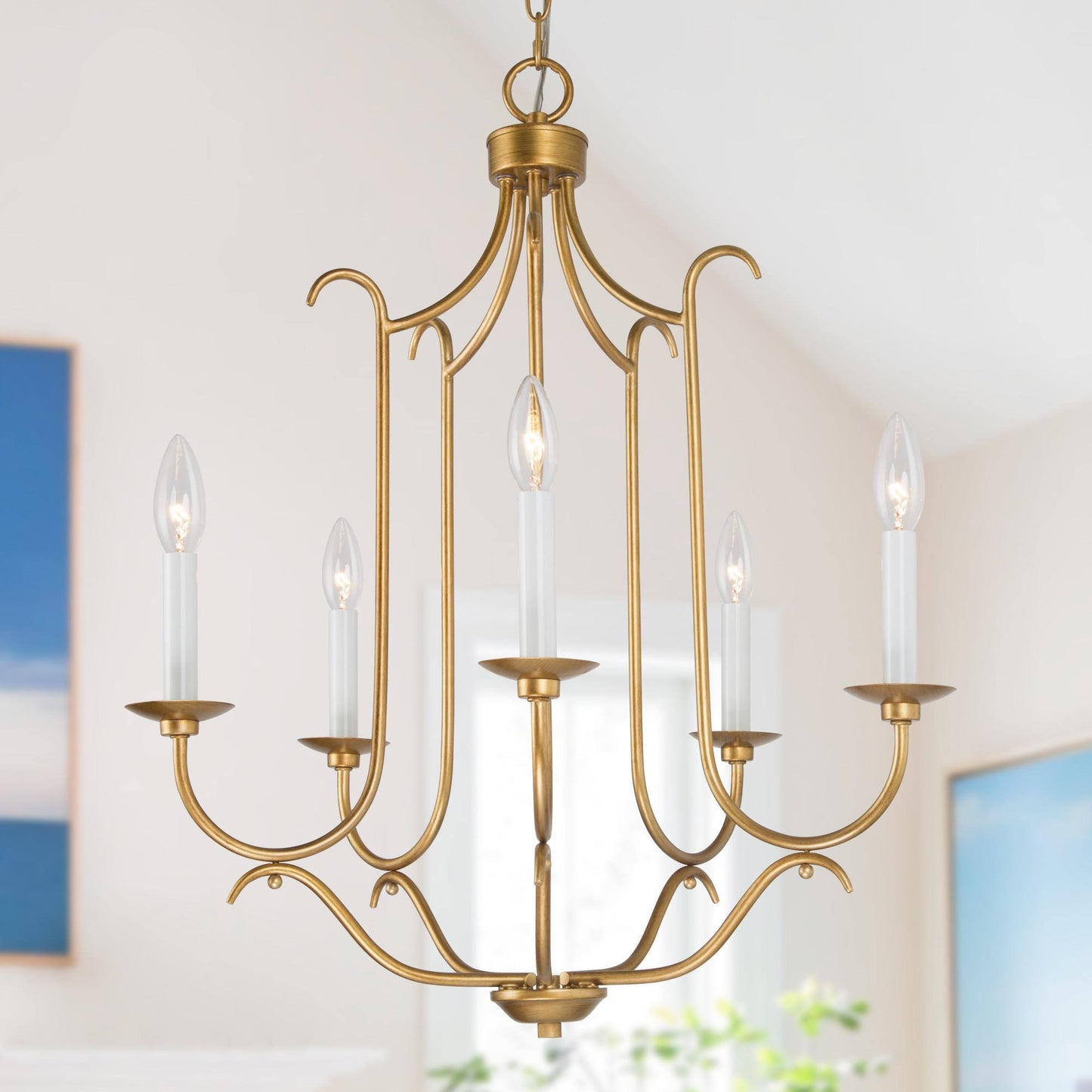 Radishment 5-Light Medium Gold Chandelier