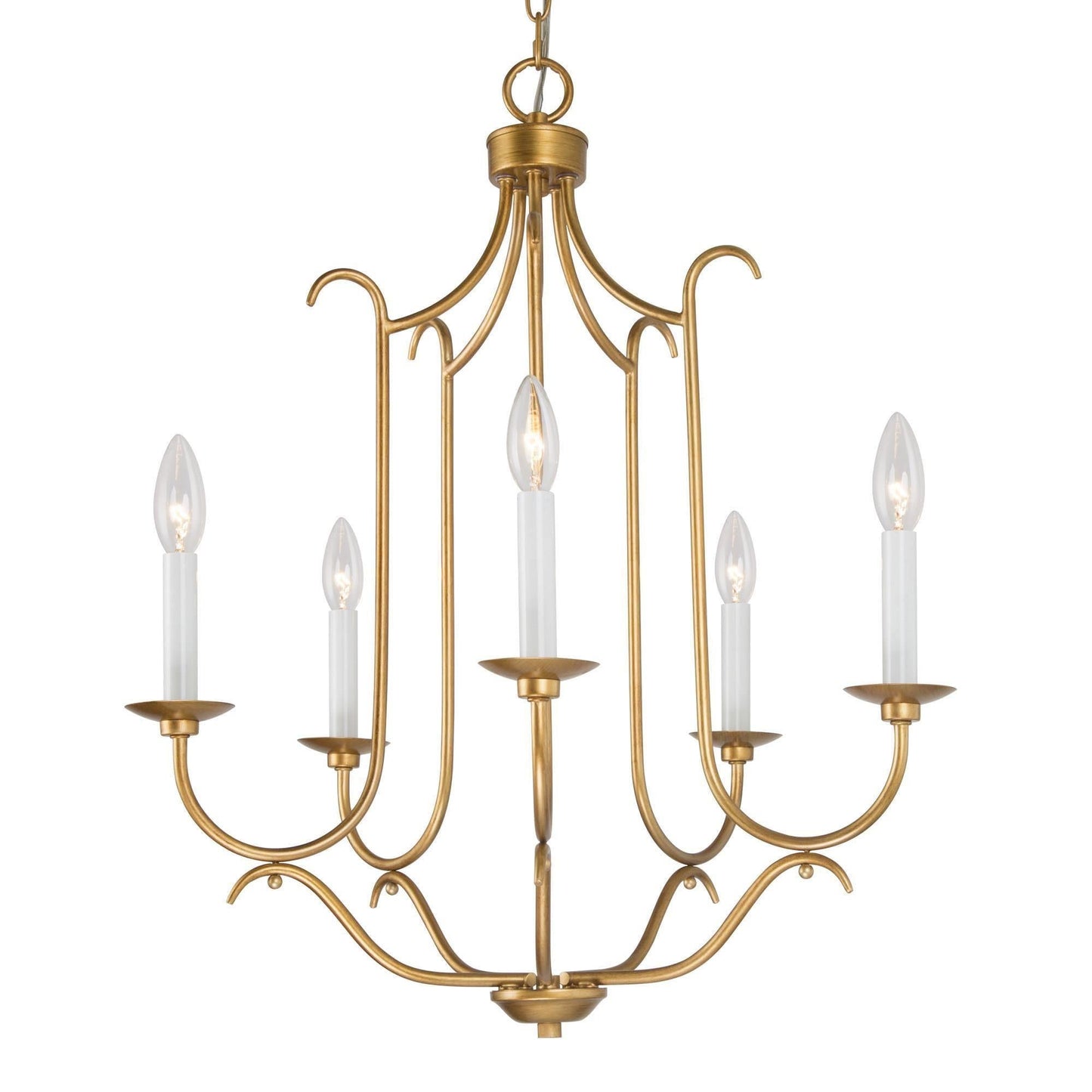 Radishment 5-Light Medium Gold Chandelier