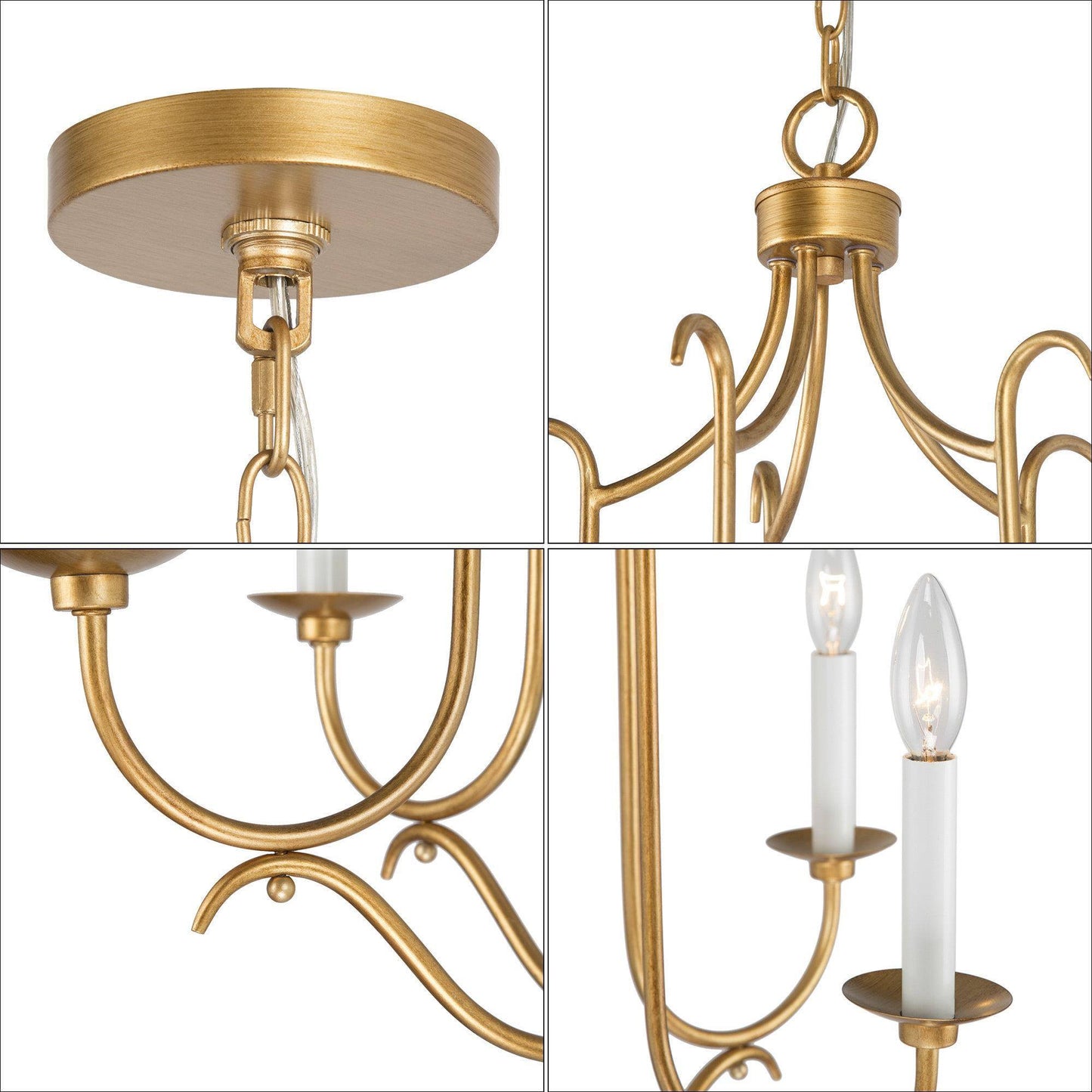 Radishment 5-Light Medium Gold Chandelier