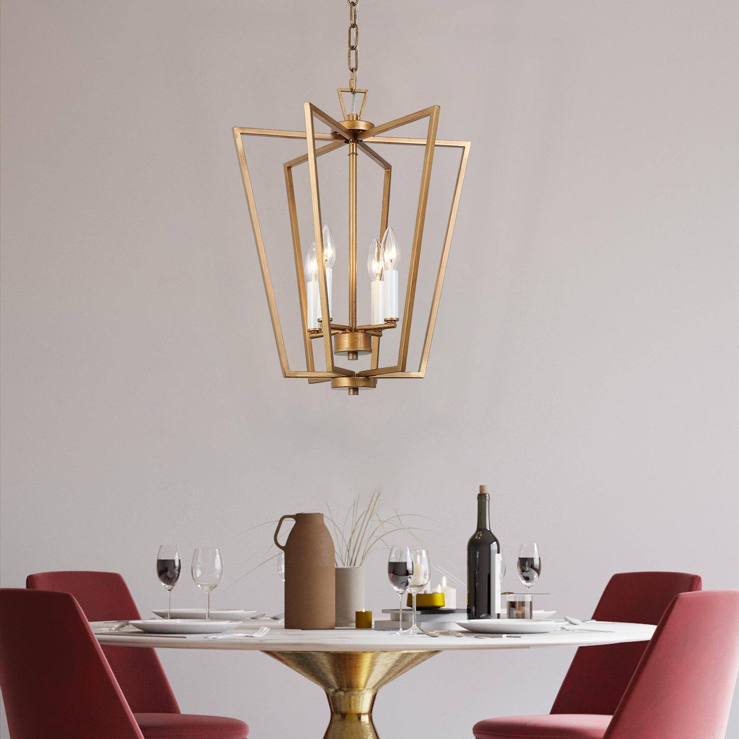 Ophrendon 4-Light Small Gold Chandelier