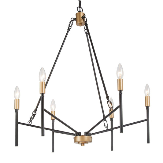 Colby 6-Light Large Black Chandelier