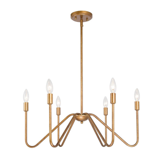 Cemithersia 6-Light Medium Gold Chandelier