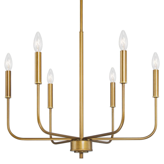 Tethysia 6-Light Medium Gold Chandelier