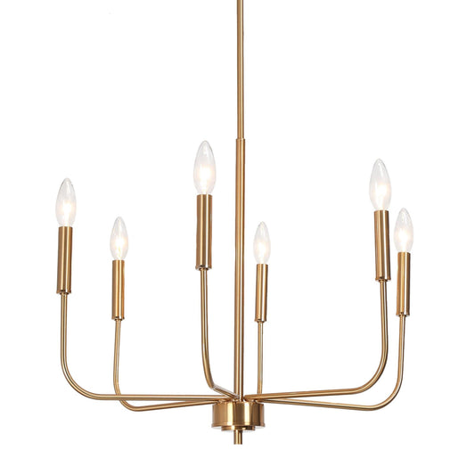 Tethysia 6-Light Medium Gold Chandelier