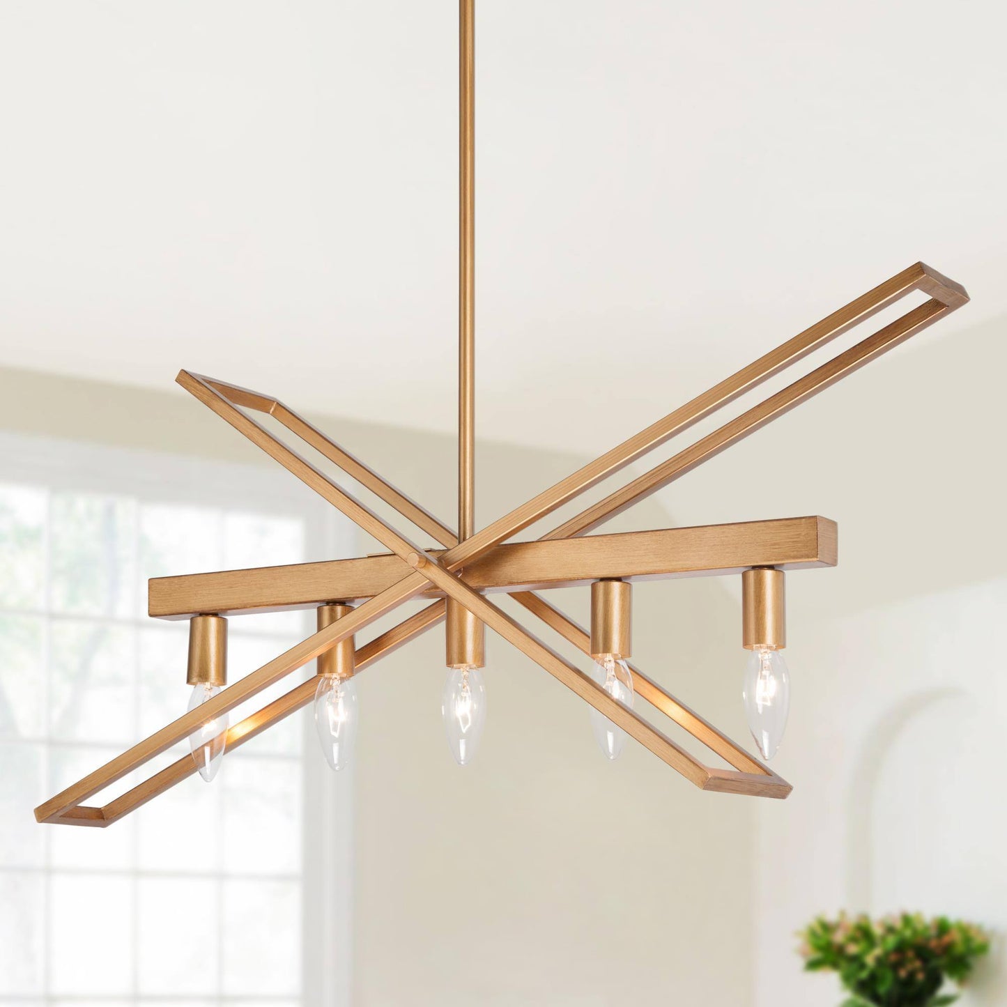 Sorostaric 5-Light Large Gold Chandelier