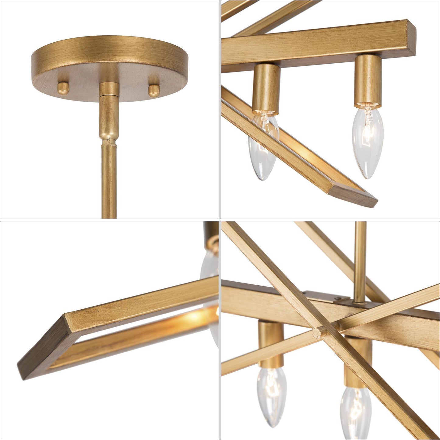 Sorostaric 5-Light Large Gold Chandelier