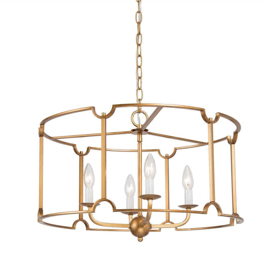 Krombacher 4-Light Medium Gold Chandelier