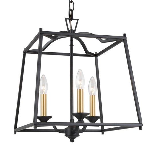 Cemithersia 3-Light Small Black Chandelier