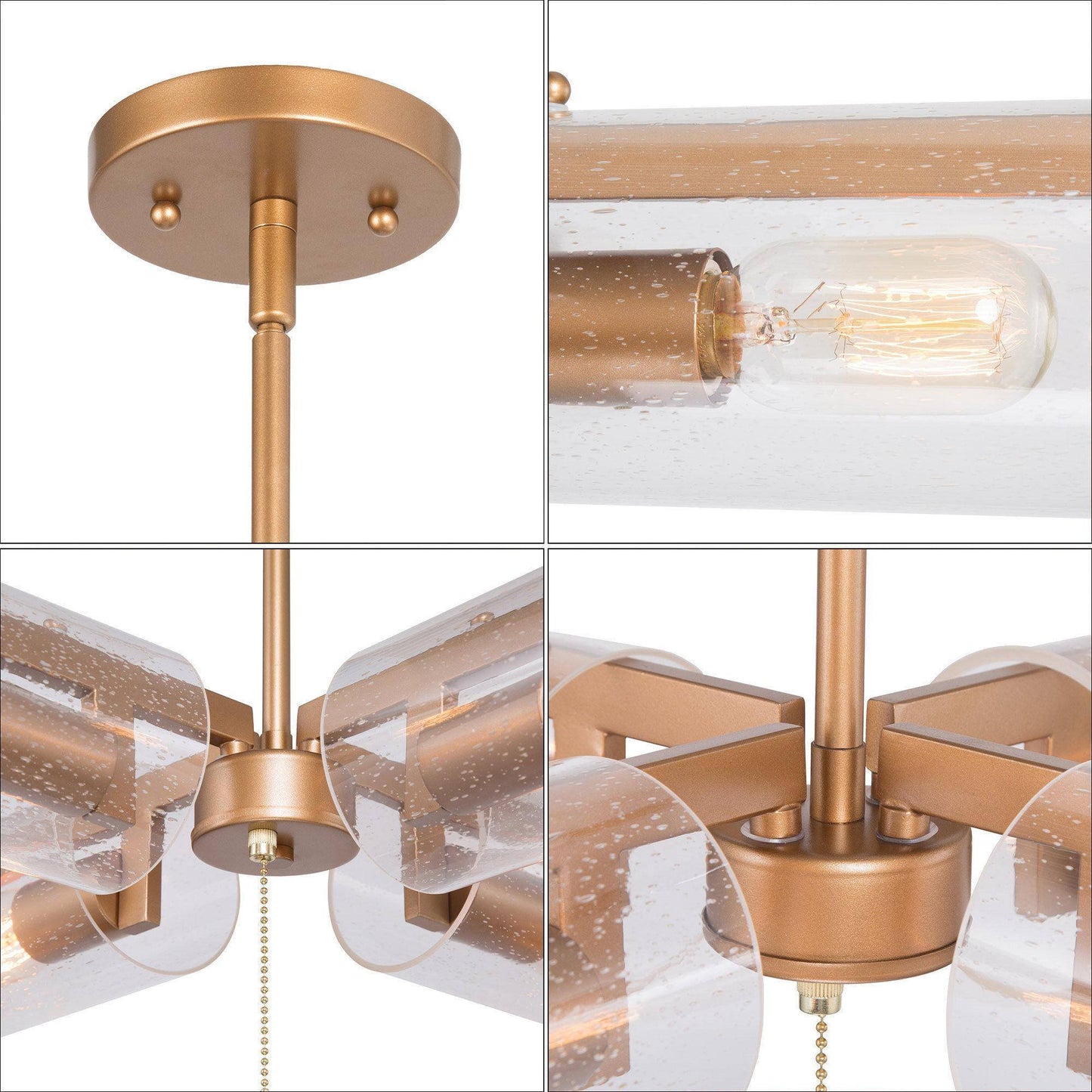 Tethysia 4-Light Medium Gold Chandelier