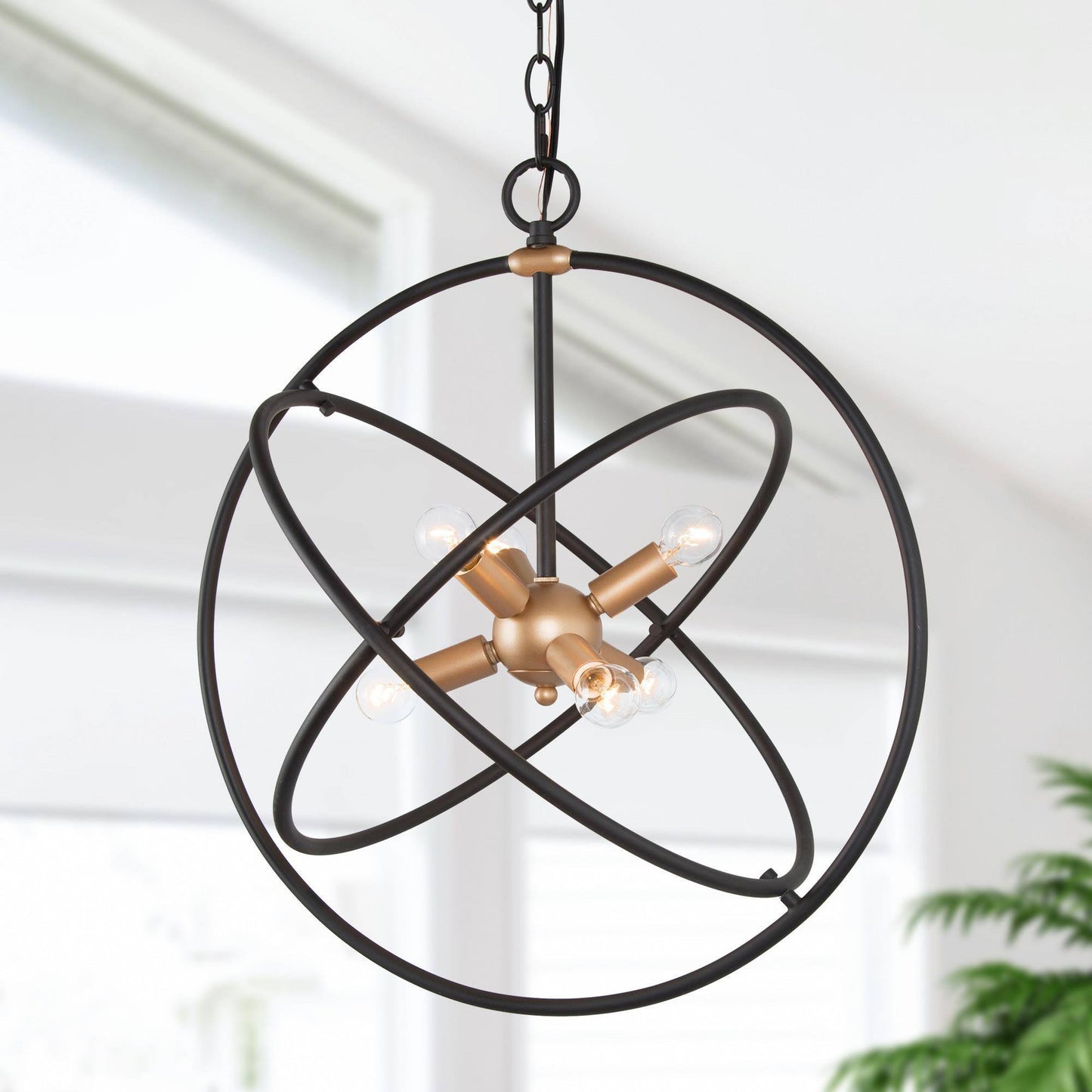 Pamelapola 6-Light Small Black Chandelier