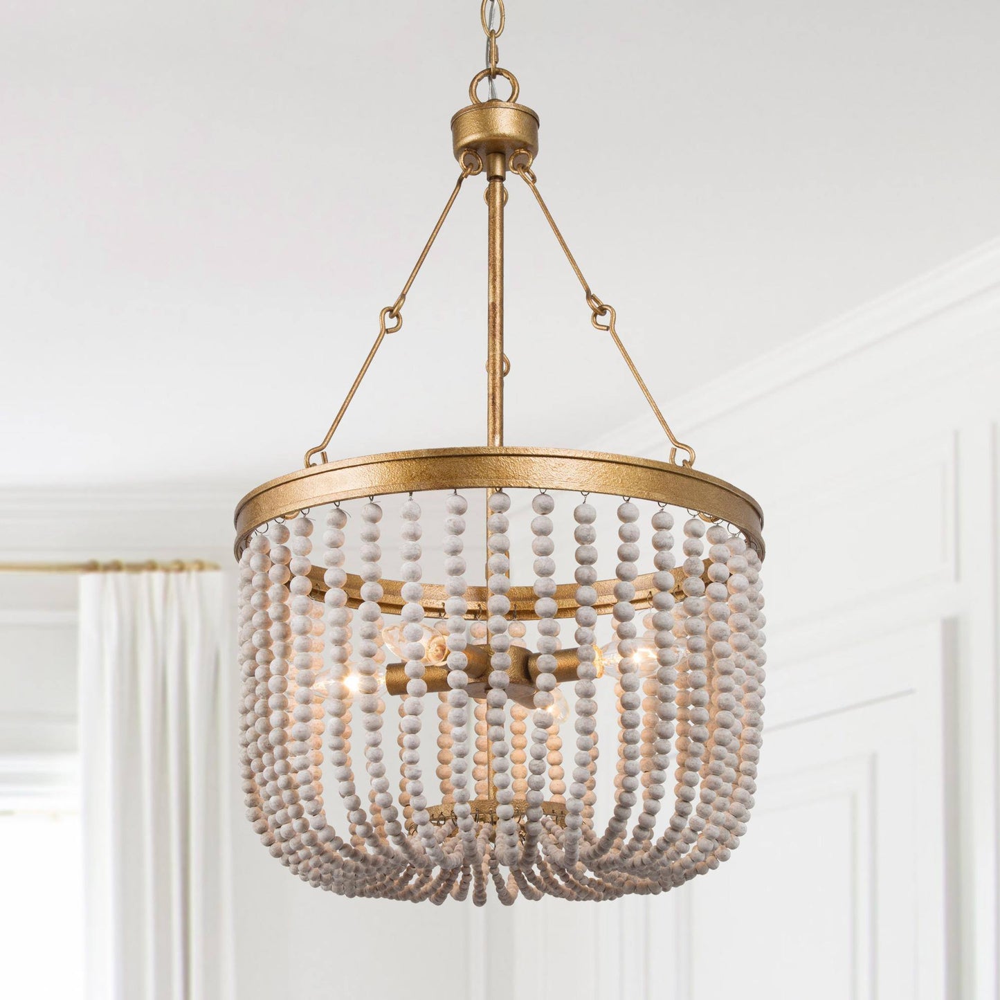 Lanstidiyma 4-Light Small Gold Chandelier