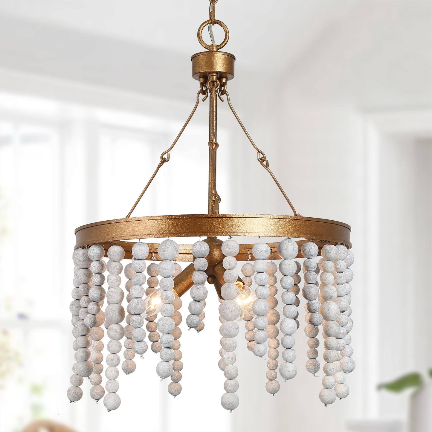 Rutilar 3-Light Small Gold Chandelier