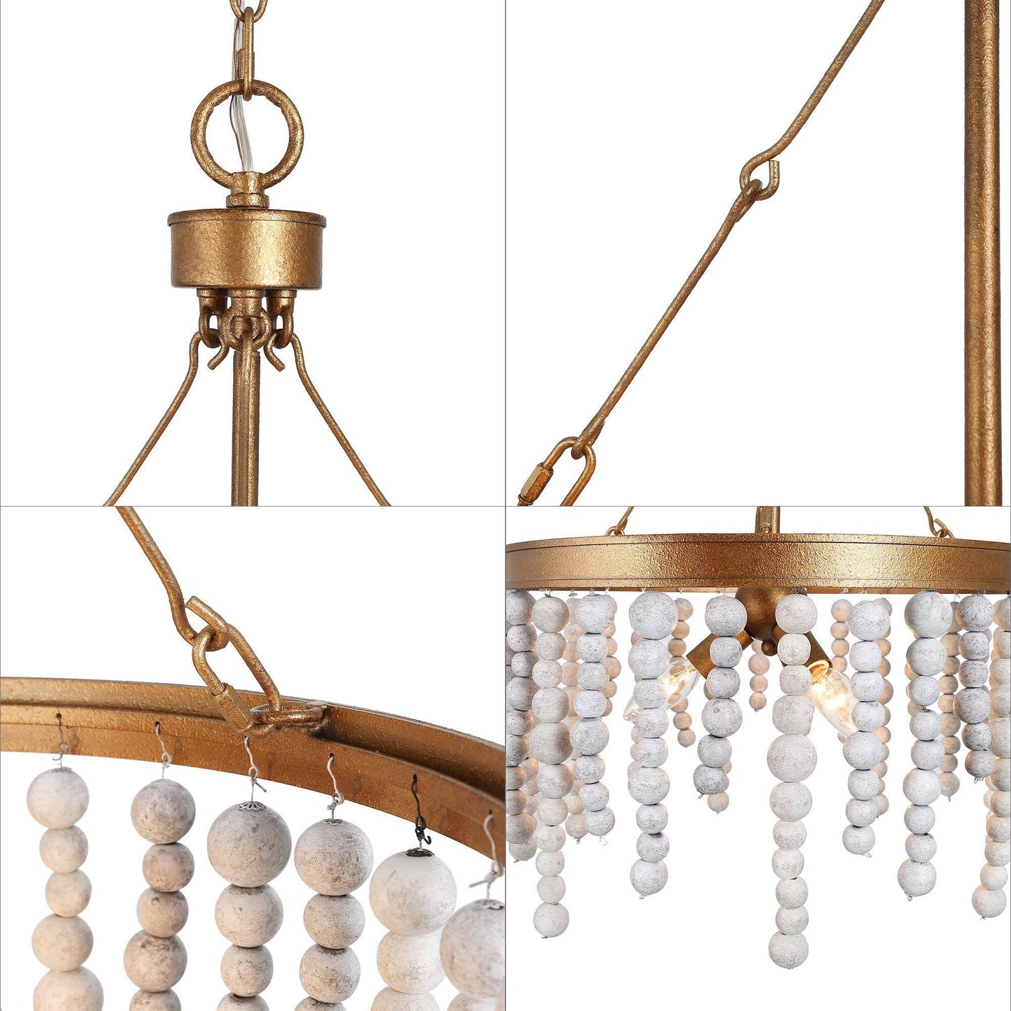 Rutilar 3-Light Small Gold Chandelier