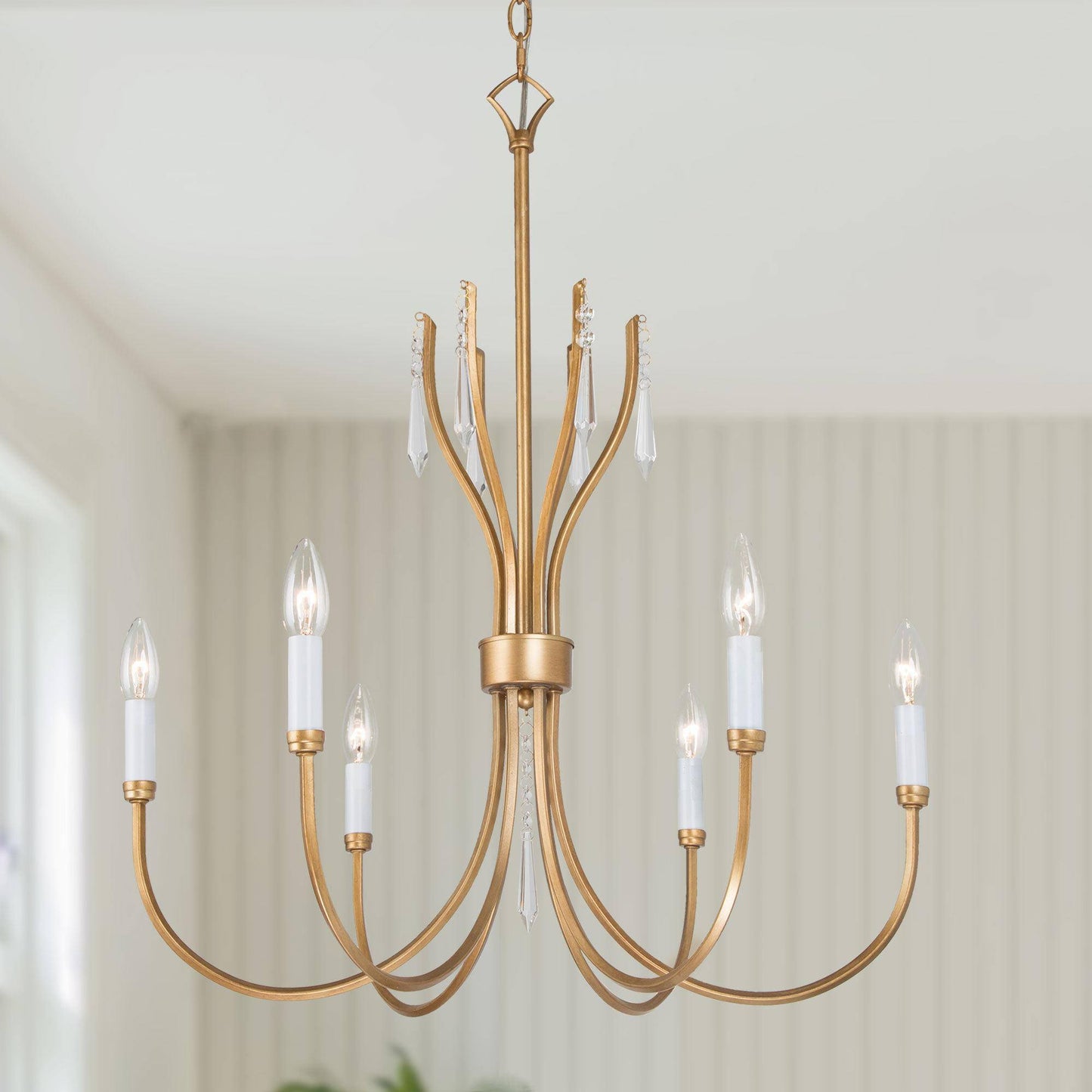 Eclinataric 6-Light Medium Gold Chandelier