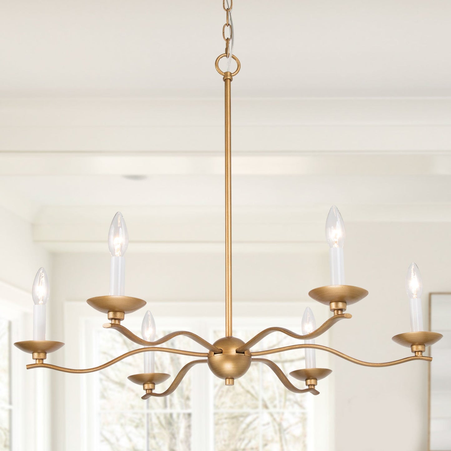 Cemithersia 6-Light Large Gold Chandelier