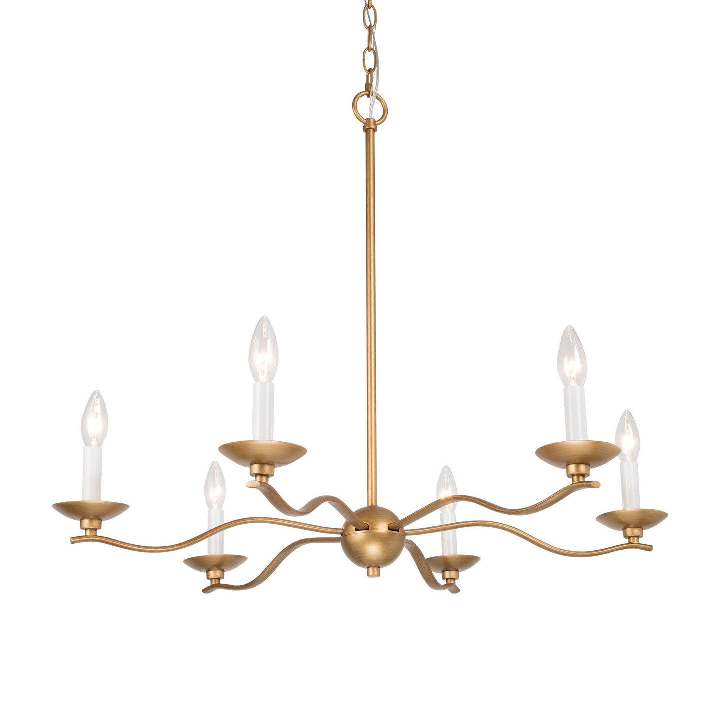 Cemithersia 6-Light Large Gold Chandelier