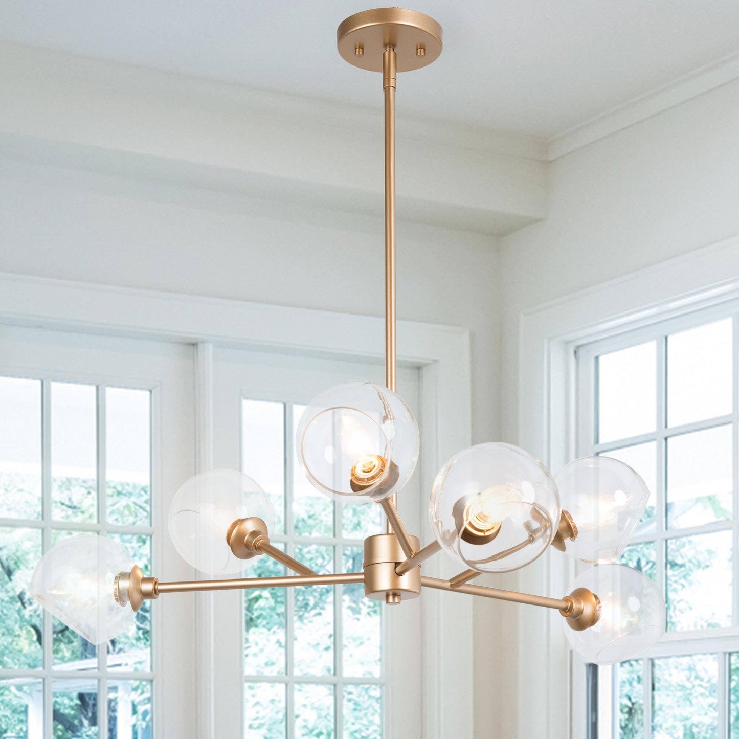 Sigrid 6-Light Large Gold Chandelier