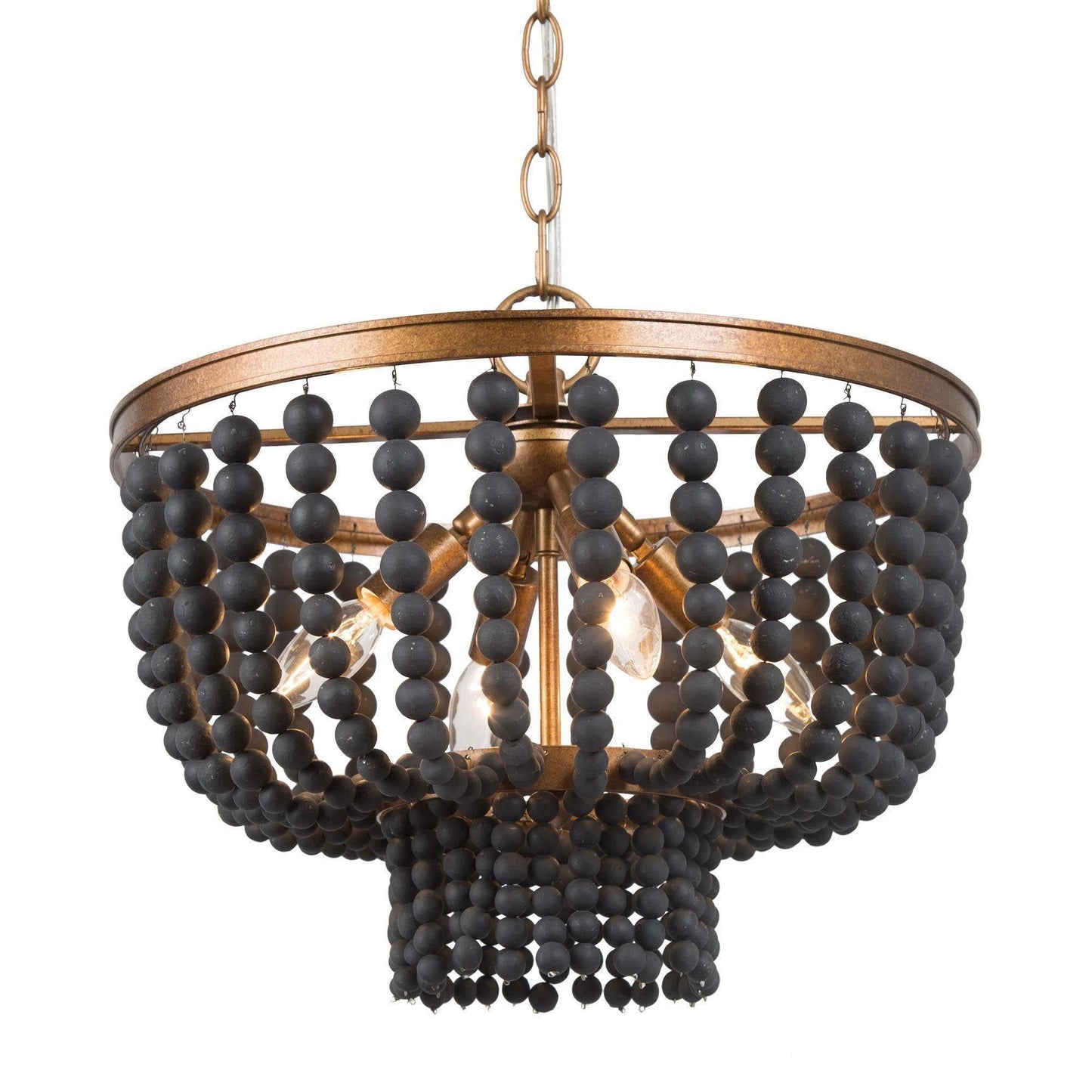 Cassandralic 4-Light Small Black Chandelier