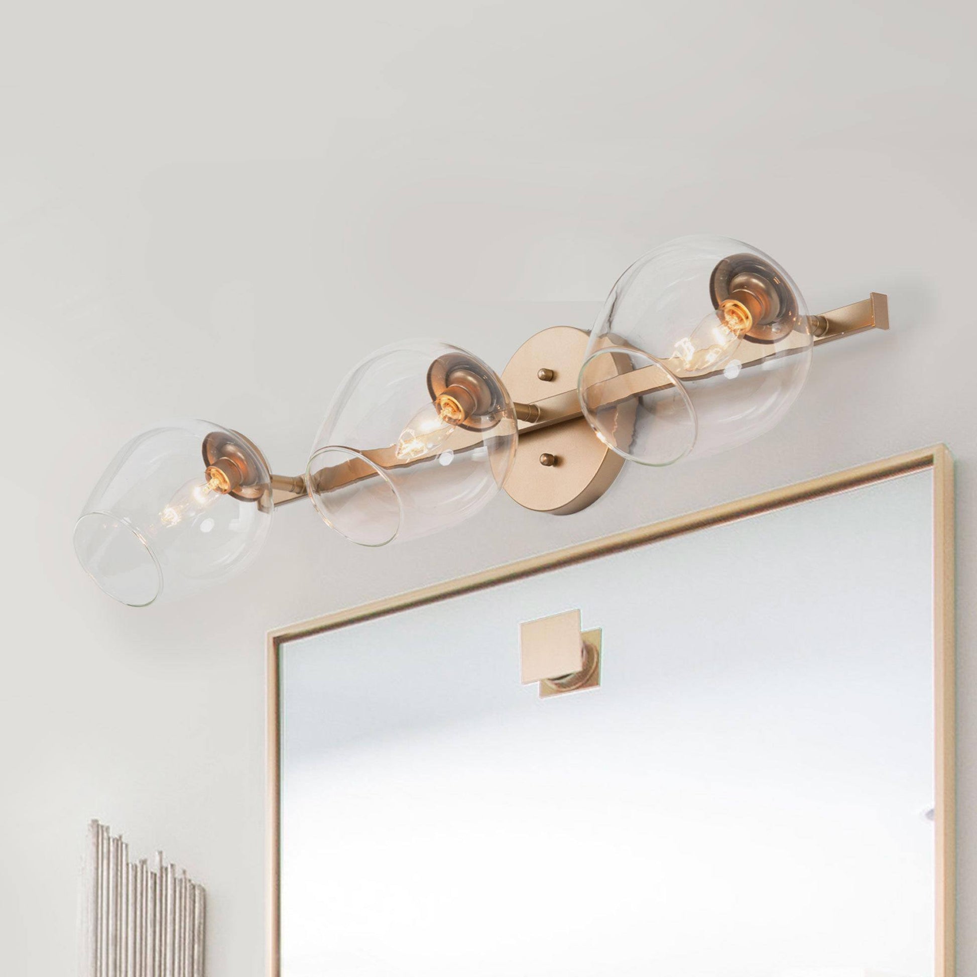 Isidore 3-Light Gold Vanity Light