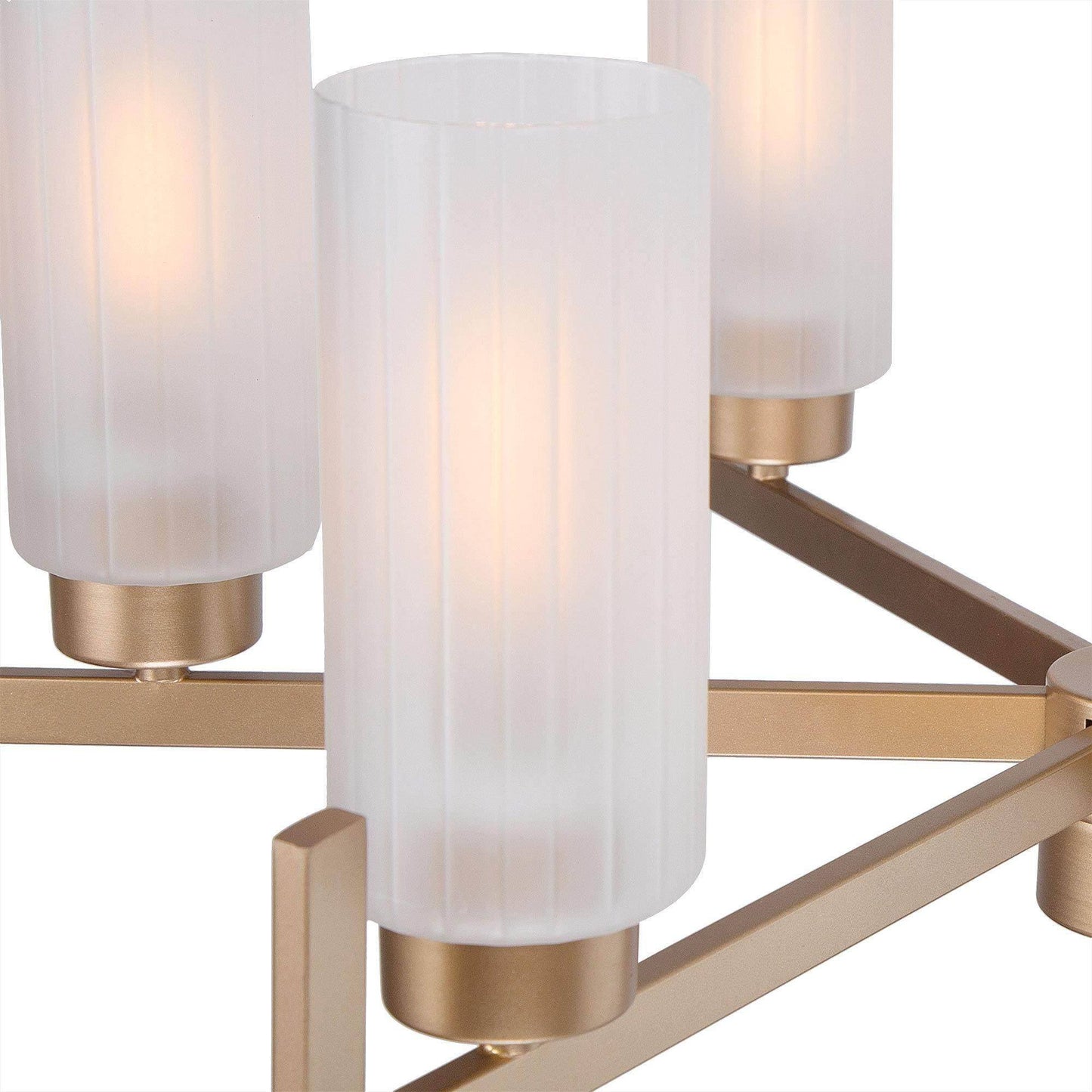 Pennatulacea 6-Light Large Gold Chandelier