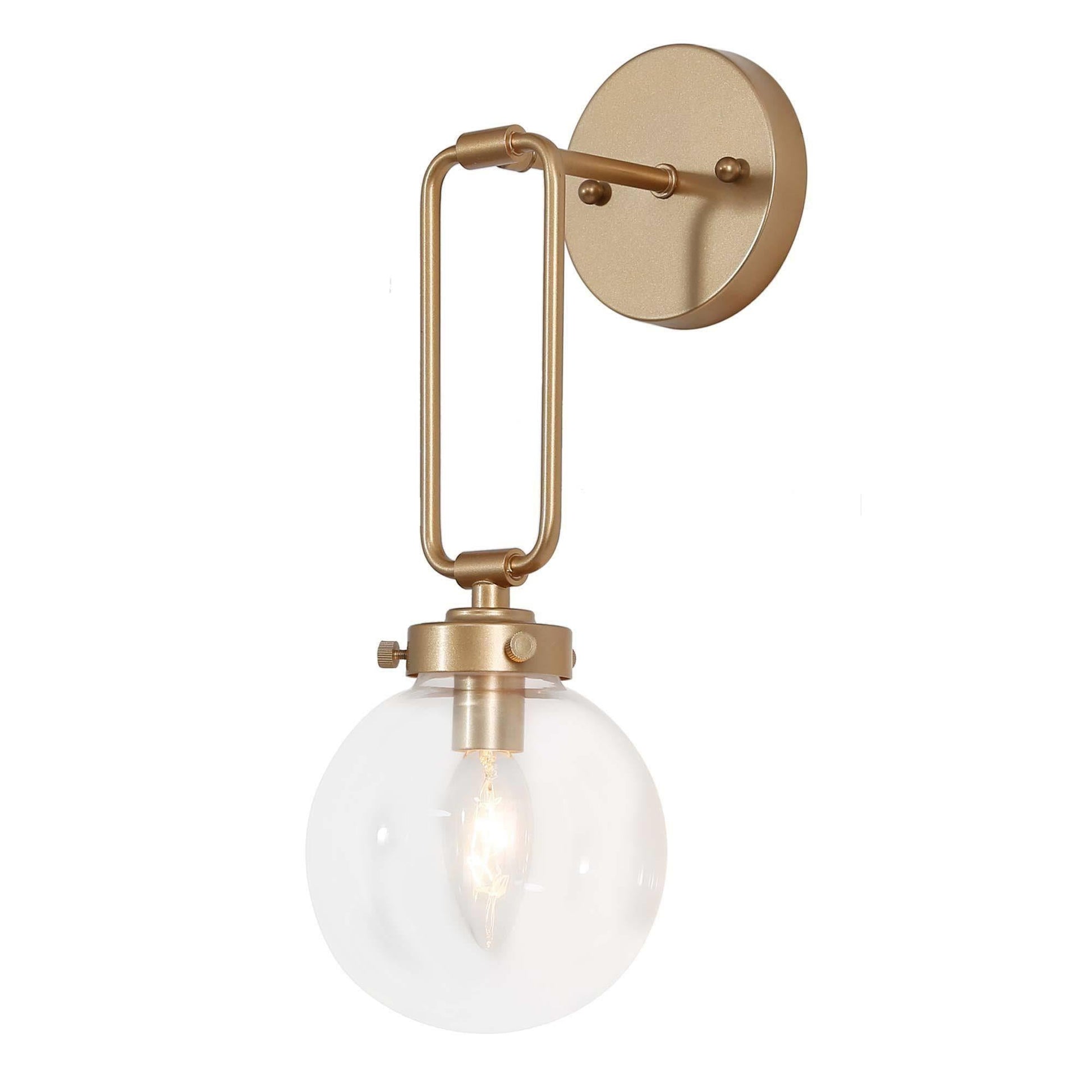 Unelefante 1-Light Modern Gold Globe Glass Armed Wall Sconces