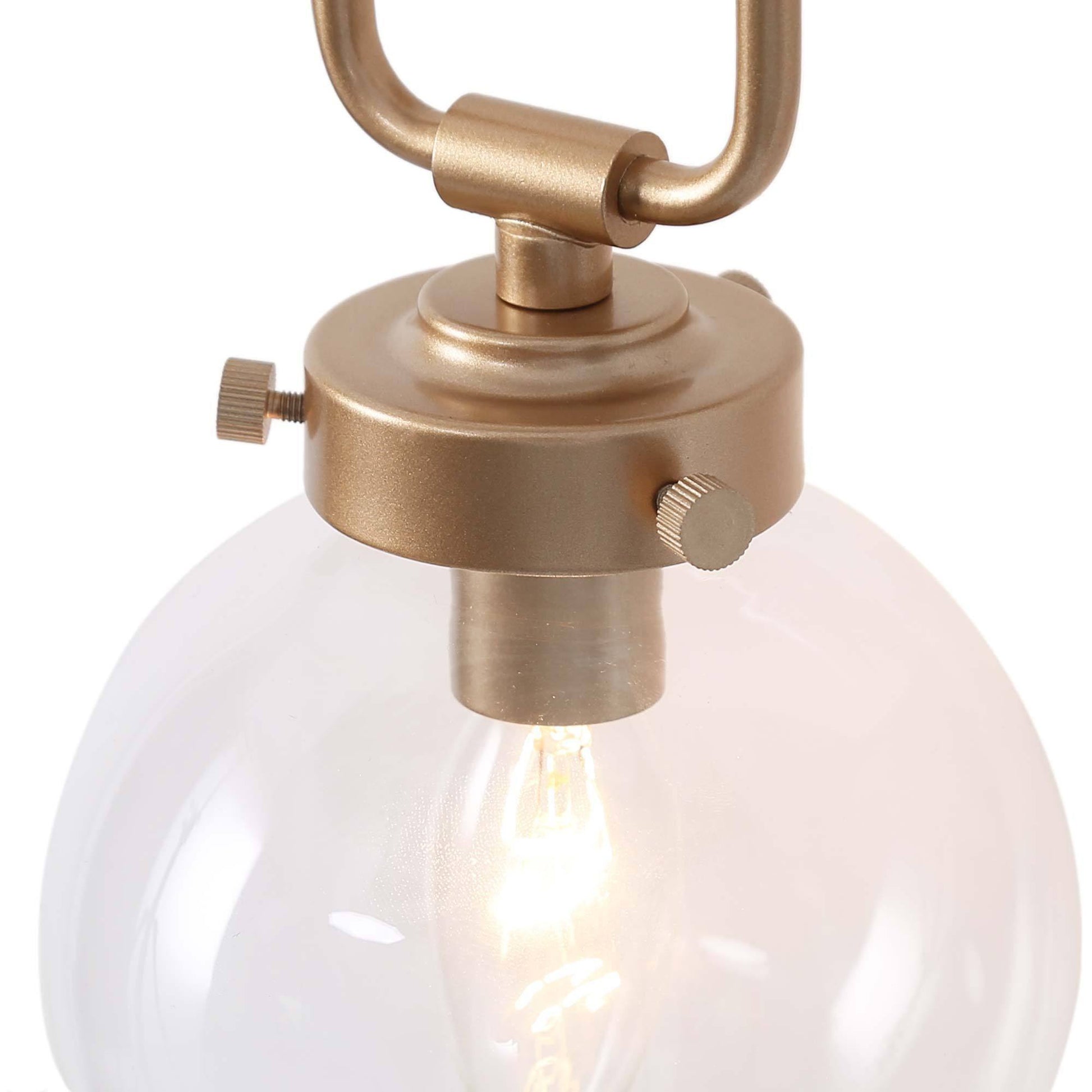 Unelefante 1-Light Modern Gold Globe Glass Armed Wall Sconces