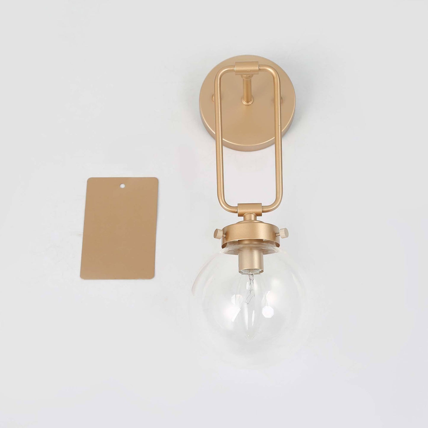 Unelefante 1-Light Modern Gold Globe Glass Armed Wall Sconces