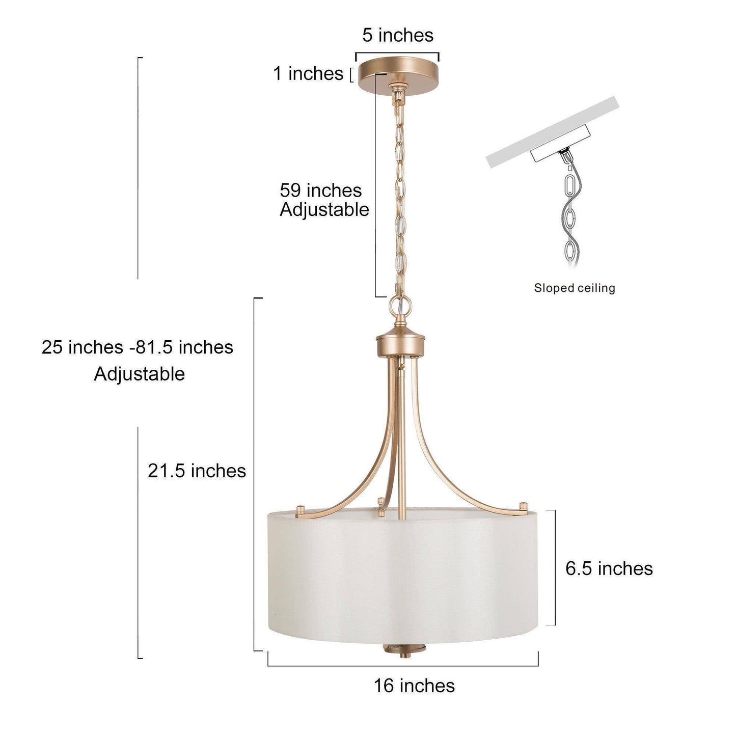 Ecliptix 4-Light Small Gold Chandelier