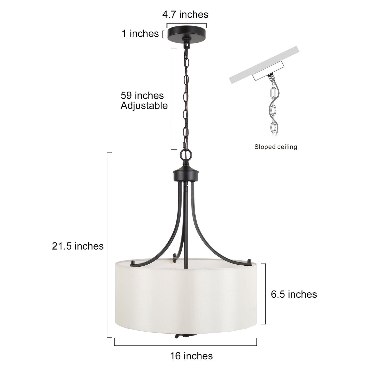 Ecliptix 4-Light Small Black Chandelier