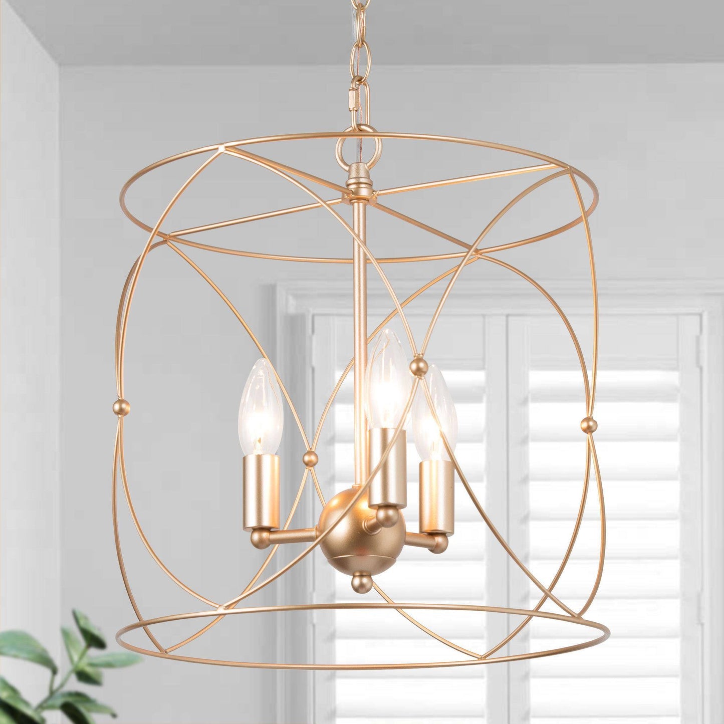 Unelefante 3-Light Mini Gold Chandelier