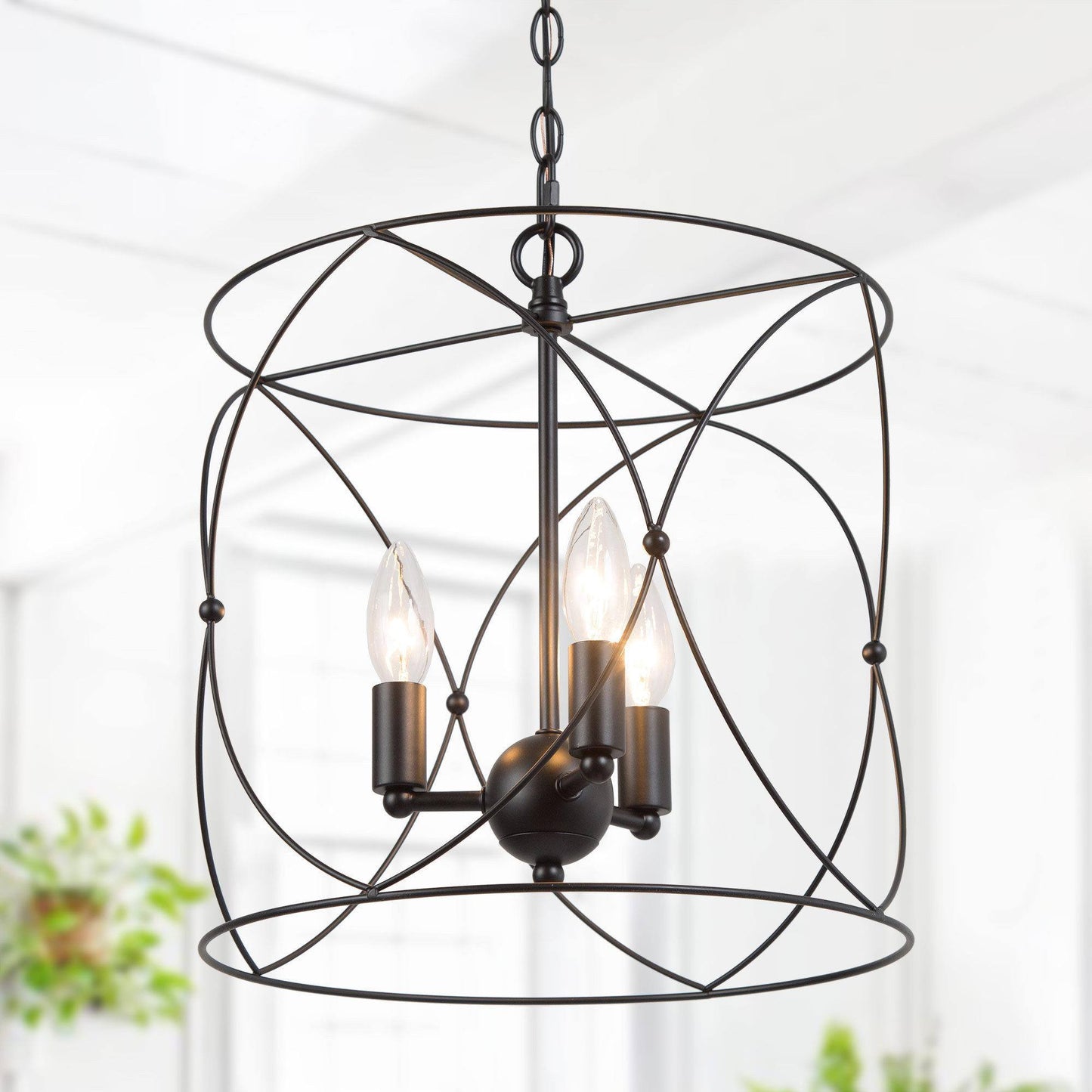 Halimeda 3-Light Mini Black Chandelier