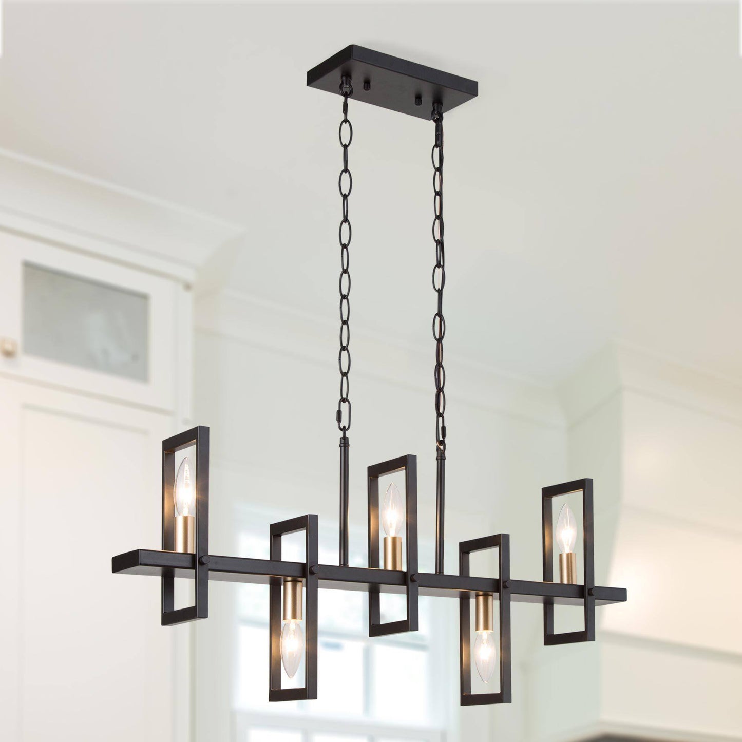 Hengrava 5-Light Large Black Chandelier