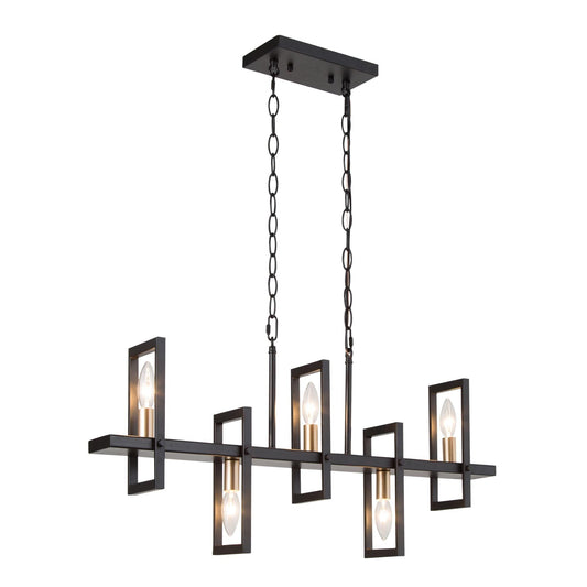 Hengrava 5-Light Large Black Chandelier