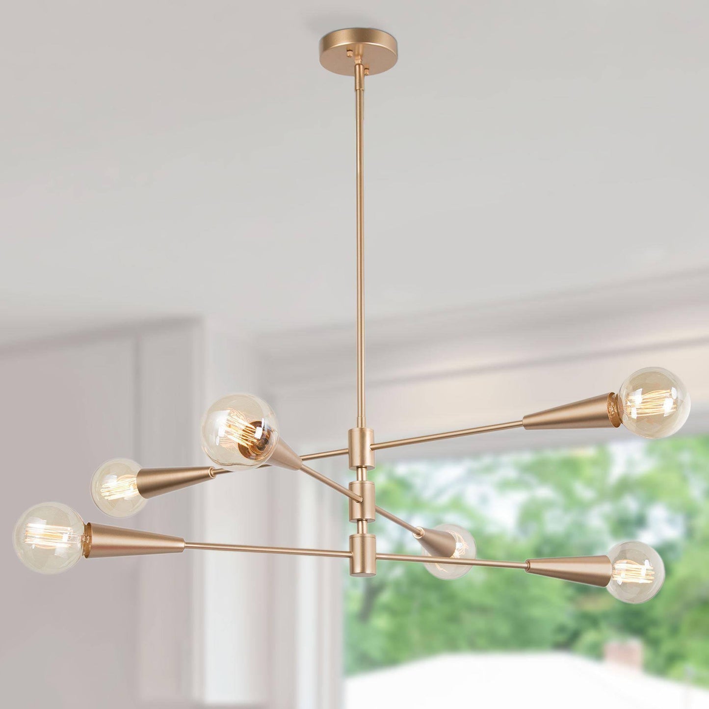 Unelefante 6-Light Large Gold Chandelier