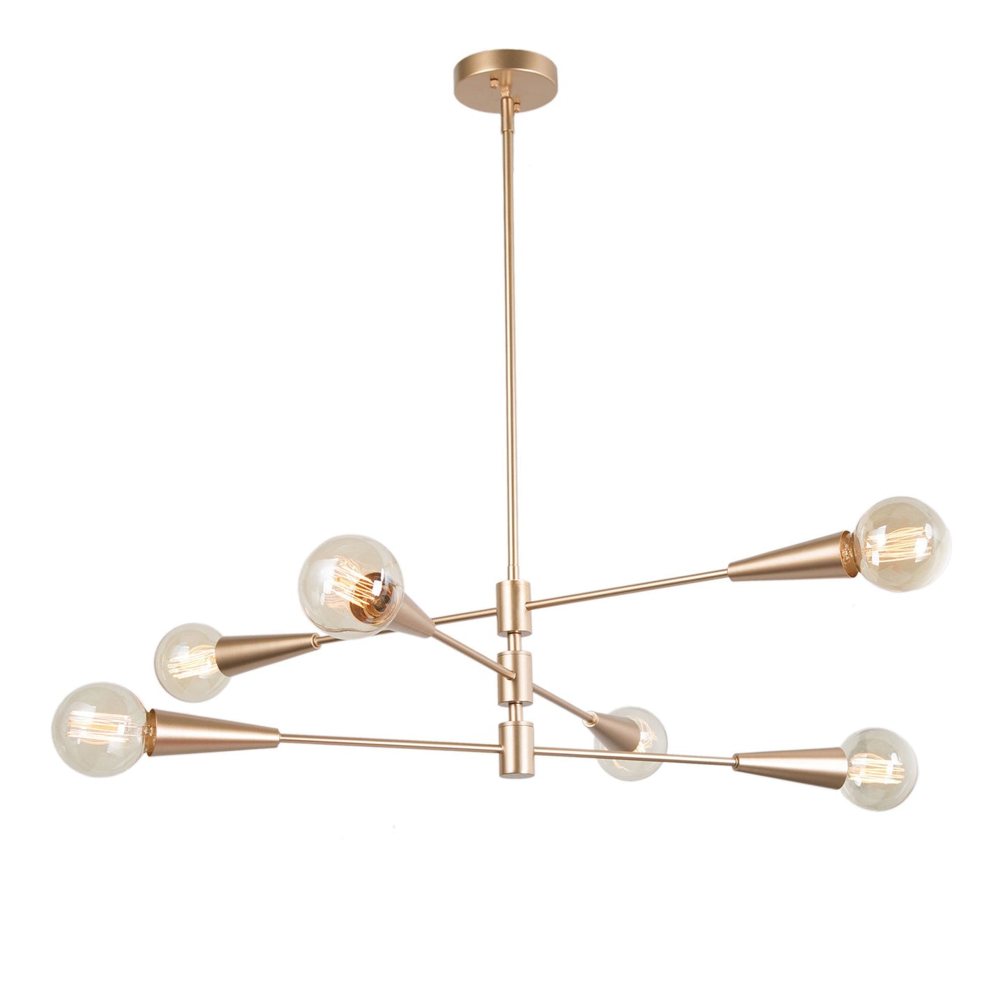 Unelefante 6-Light Large Gold Chandelier