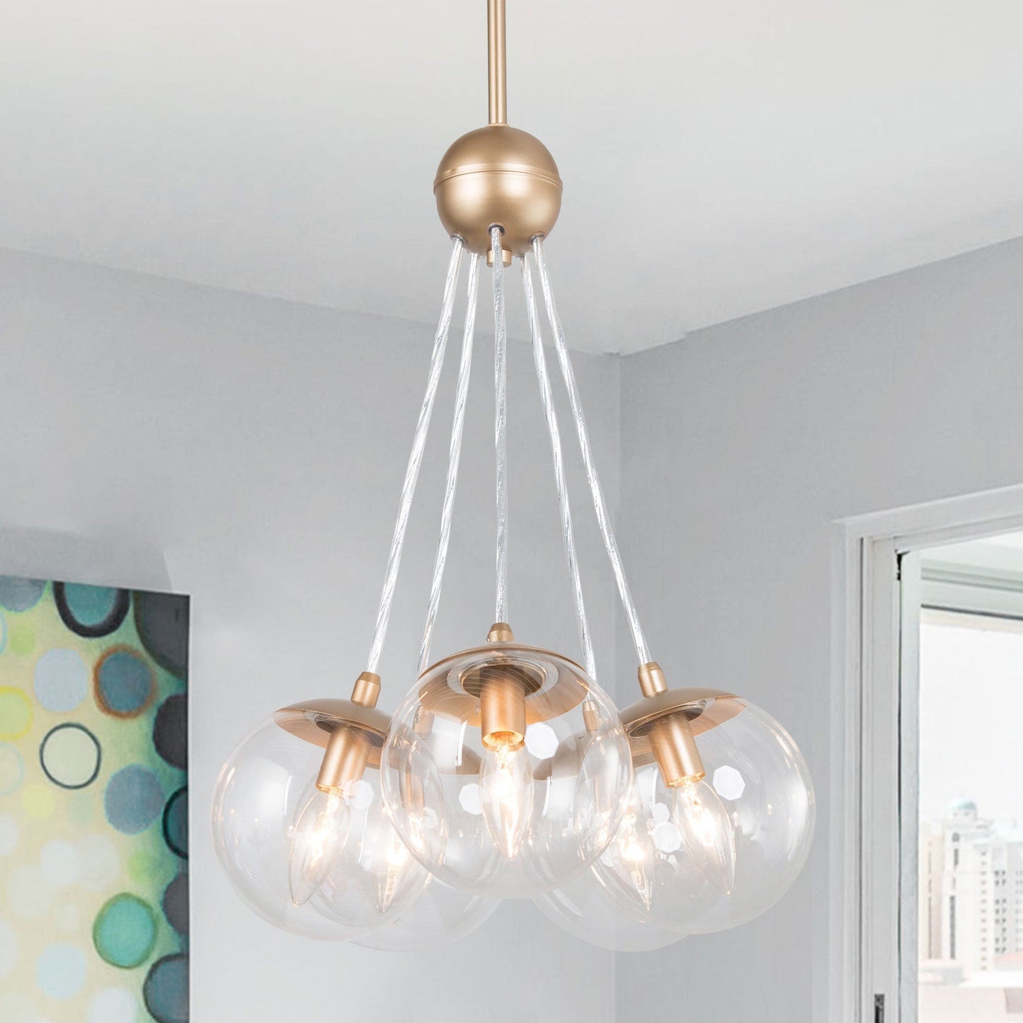 Serenitee 5-Light Small Gold Chandelier