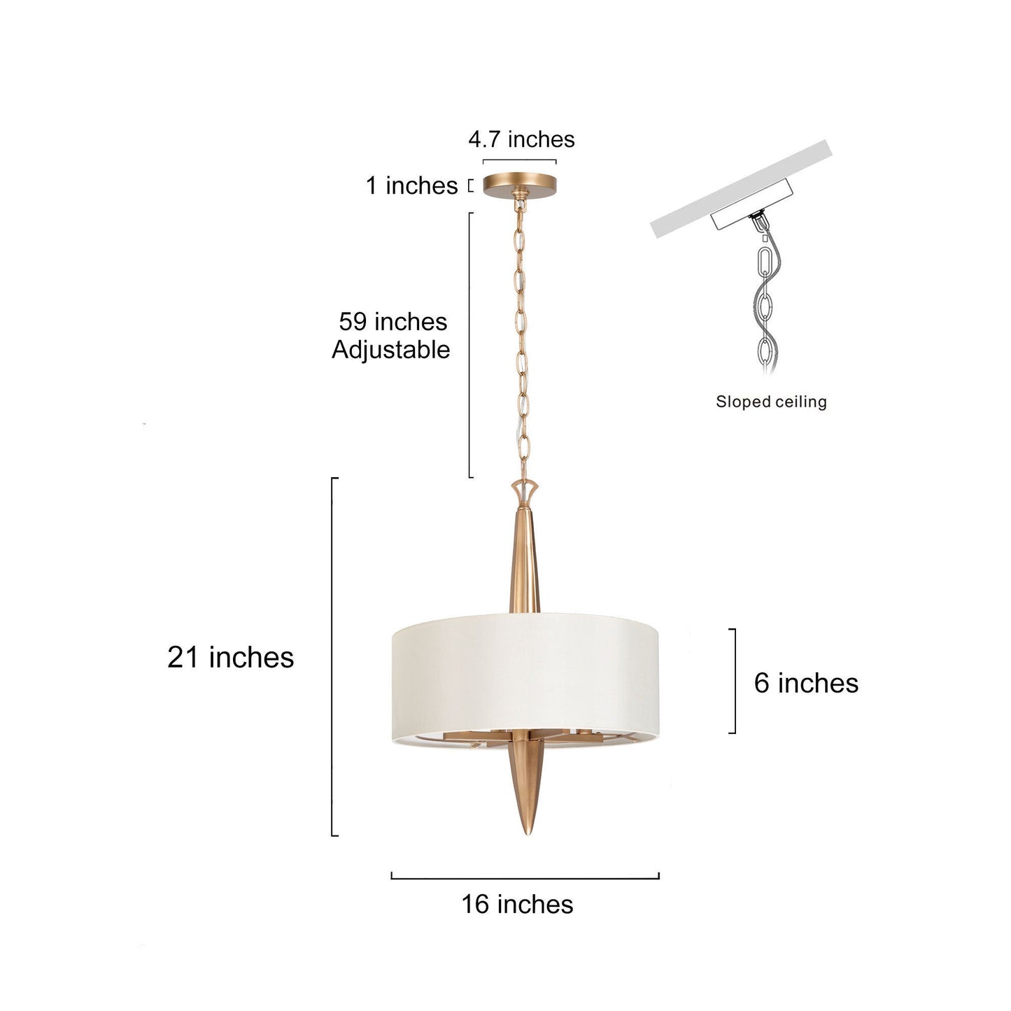 Avirrity 4-Light Small Gold Chandelier