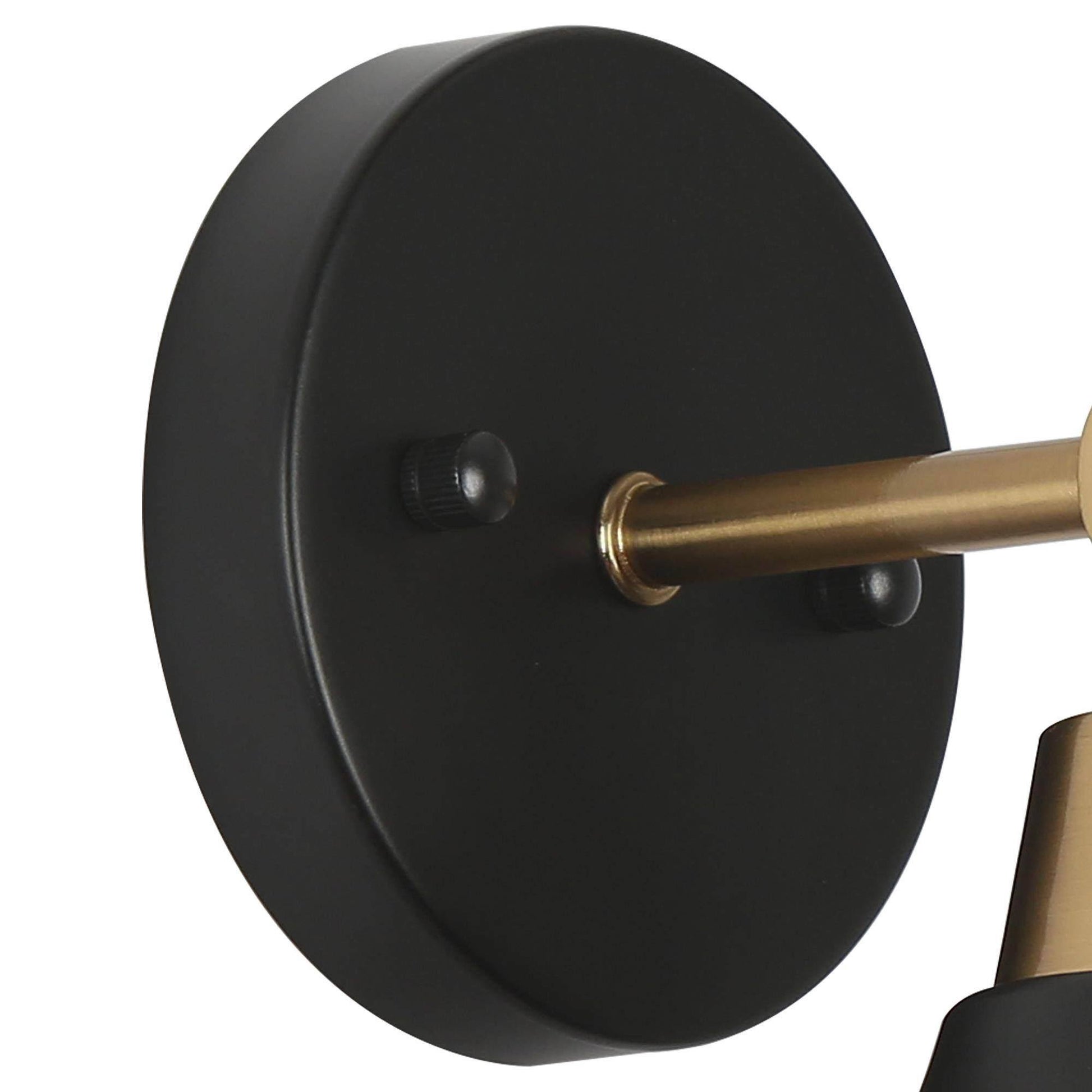 Hyelducc 1-Light Black and Brass Vanity Light